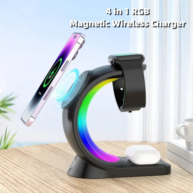 4 In 1 Light Charging Magnetic Wireless Charging Station