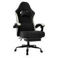 Ergonomic Gaming Chair with Pocketed Spring Cushion, Breathable Fabric Computer Chair with Footrest, Adjustable Lumbar Support Video Game Chair for Adults (Fabric)